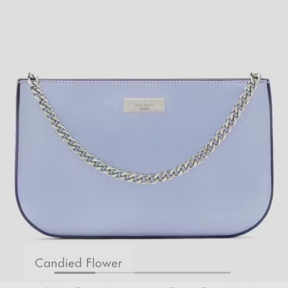 kate spade Handbags - Kate Spade Kenzie Candied Flower Blue Pochette Madison Lily